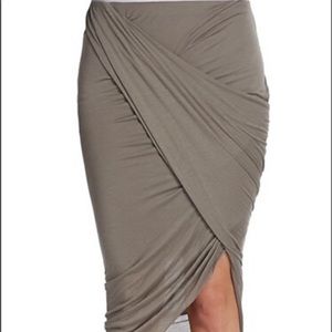 Helmet Lang jersey twist skirt